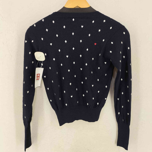 ポールスミス Paul Smith トランプ柄 クルーネック ウールニット レディース M