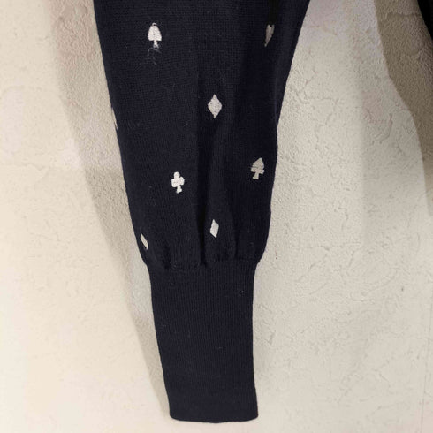 ポールスミス Paul Smith トランプ柄 クルーネック ウールニット レディース M