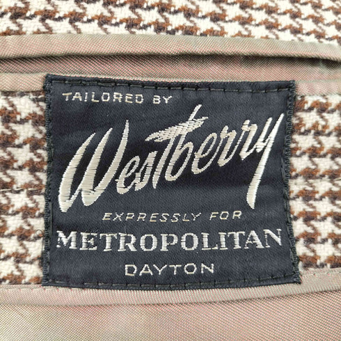 westberry vintage chatsworth チェスターコート 千鳥格子 ユニオンチケット付き USA製 メンズ