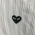 プレイコムデギャルソン PLAY COMME des GARCONS AD2018 /2 Black Heart L/S Striped Shirt ブラック ハート ストライプ シャツ メンズ JPN:S