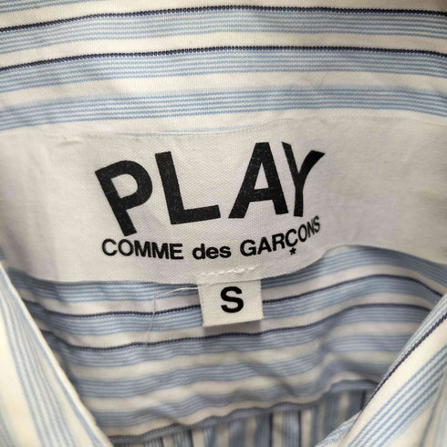 プレイコムデギャルソン PLAY COMME des GARCONS AD2018 /2 Black Heart L/S Striped Shirt ブラック ハート ストライプ シャツ メンズ JPN:S