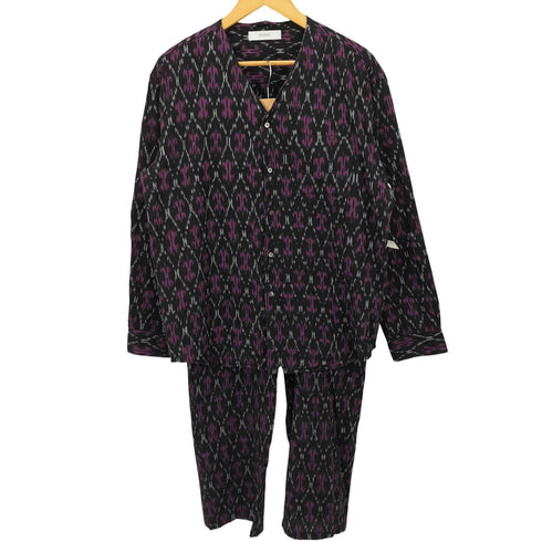 インヘリット INHERIT INDIA FAB. IKAT ジャガード シャツカーディガン INDIA FAB. IKAT ジャガード パンツ セットアップ メンズ L