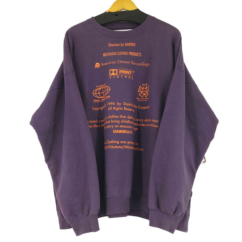 ダイリク DAIRIKU 19AW END ROLL WASHED SWEATER メンズ JPN:L