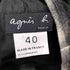 アニエスベー agnes b. PARIS フランス製 オンブレ チェック ウール カシミヤ タイト スカート レディース 40