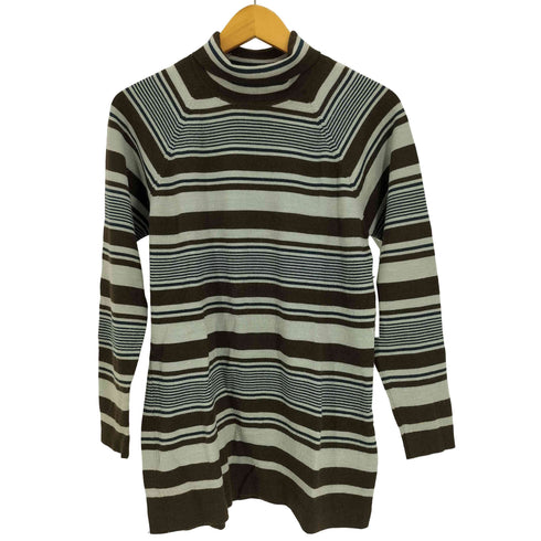 アーペーセー A.P.C. フランス製 マルチ ボーダー ウール アクリル タートルネック ニット セーター レディース import:M