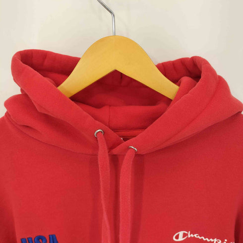 チャンピオン Champion オーバーサイズ 裏起毛ブランドロゴ刺繍プルオーバーパーカー メンズ JPN:M