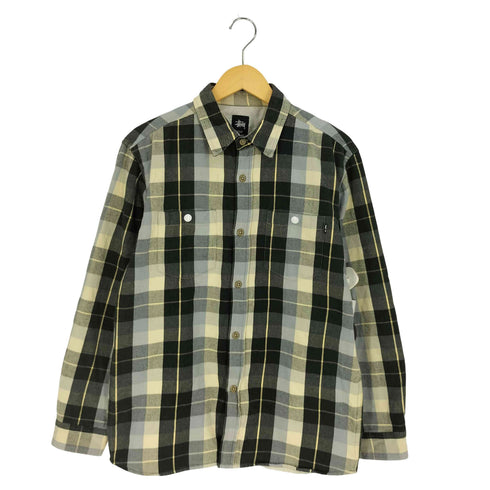 ステューシー Stussy 00s インド製 OLD STUSSY オールド ステューシー 裏地キルティング チェック シャツ メンズ import:M
