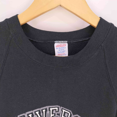 ジャージーズ JERZEES 80s USA製 カレッジロゴプリント ラグラン クルーネックスウェット メンズ import:M