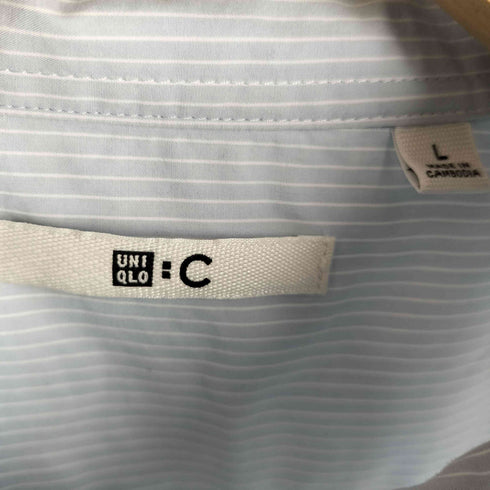 ユニクロシー UNIQLO:C 24AW ブロードオーバーサイズシャツ ストライプ メンズ JPN:L