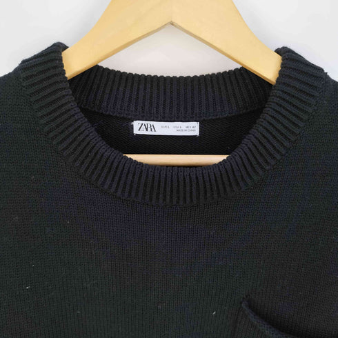 ザラ ZARA コントラストテープ付きセーター メンズ import:L