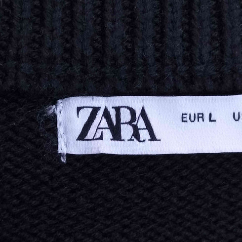 ザラ ZARA コントラストテープ付きセーター メンズ import:L
