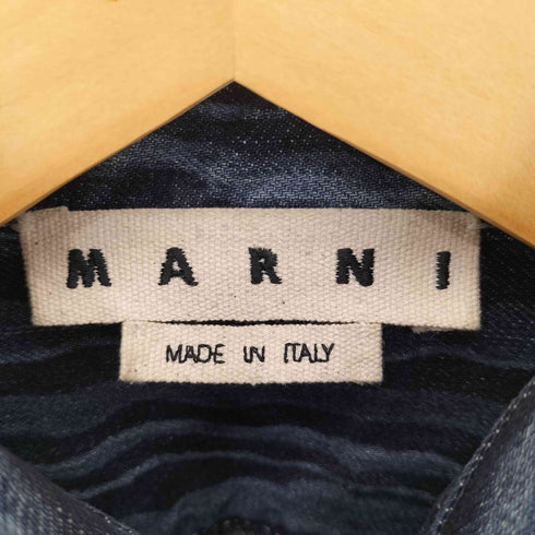 マルニ MARNI 22SS ファニーストライプ デニムシャツジャケット メンズ EUR:46
