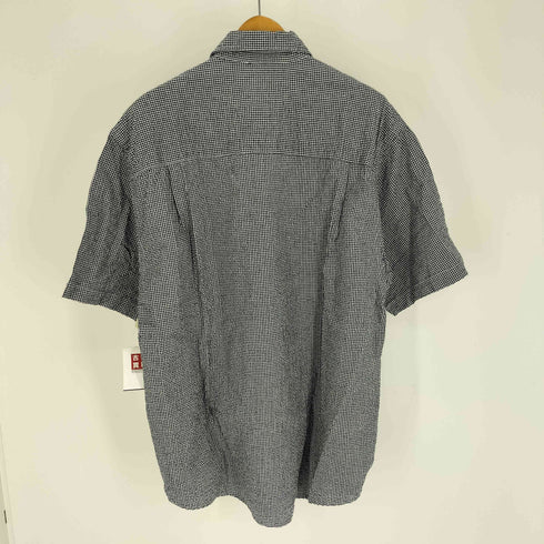 エディーバウアー Eddie Bauer 90-00S 白タグ ギンガムチェック B.D S/S シアサッカー コットン シャツ メンズ import:M