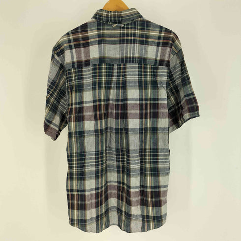 エディーバウアー Eddie Bauer 90-00S 白タグ マドラス チェック B.D S/S シャツ メンズ import:M
