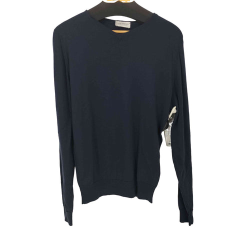 ジョンスメドレー JOHN SMEDLEY ハイゲージ Vネックウールニット セーター メンズ import:L