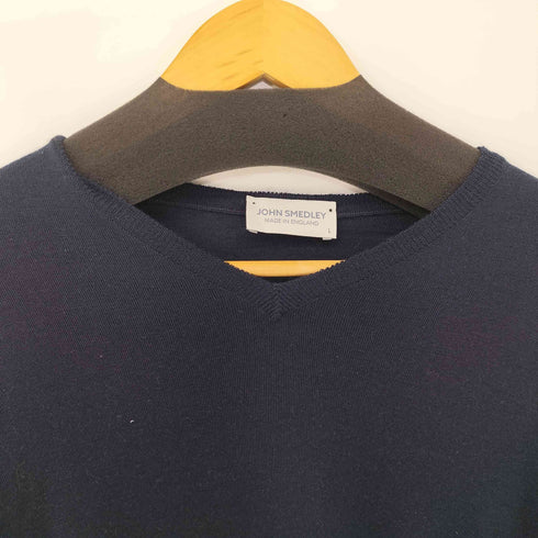 ジョンスメドレー JOHN SMEDLEY ハイゲージ Vネックウールニット セーター メンズ import:L