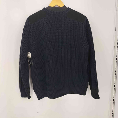 アーペーセー A.P.C. ショルダーフェイクスエードパッチ コットンローゲージニット メンズ import:M
