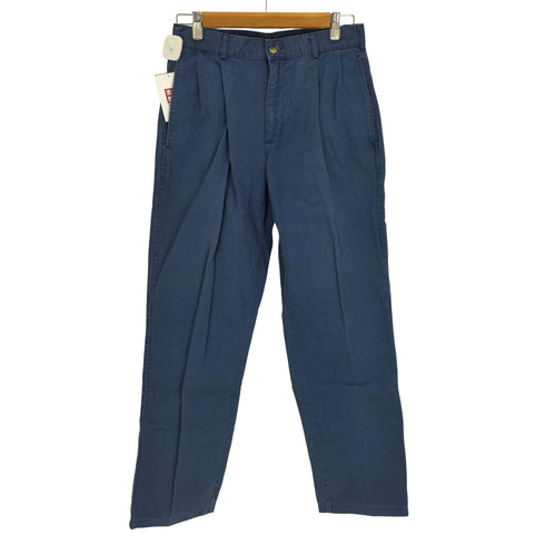 ランズエンド LANDS END 90-00S USA製 2タック コットン ツイル ストレート チノ パンツ メンズ 30