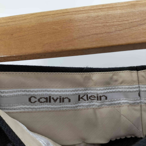 カルバンクライン CALVIN KLEIN YZIP ジップ 2タック ウール テーパード パンツ スラックス メンズ 76