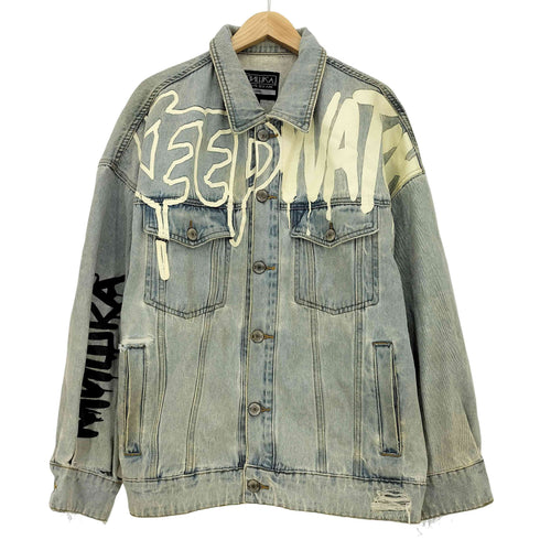ミシカ MISHKA KEEPWATCH ヴィンテージ加工 ダメージデニムジャケット メンズ JPN:L