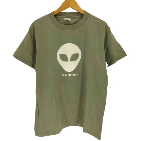 ユナイテッドスポーツ UNITED SPORTS 90S USA製 A-L galactic エイリアン 宇宙人 プリント S/S Tシャツ シングルステッチ メンズ import:M