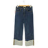 ザラ ZARA Premium Folded Up Wide Leg Jeans メンズ FR:36-38