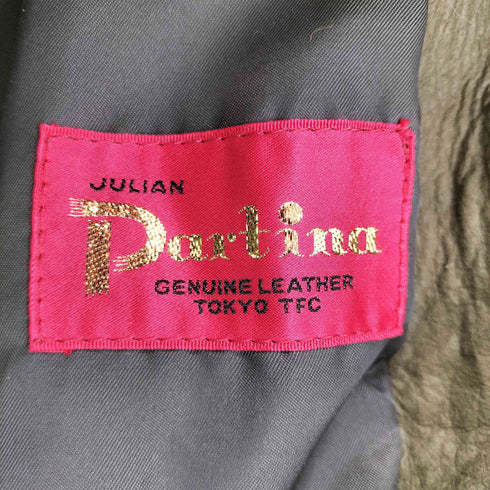 パルティーナ PARTINA ラムレザーギャザーデザインジャケット レディース FREE