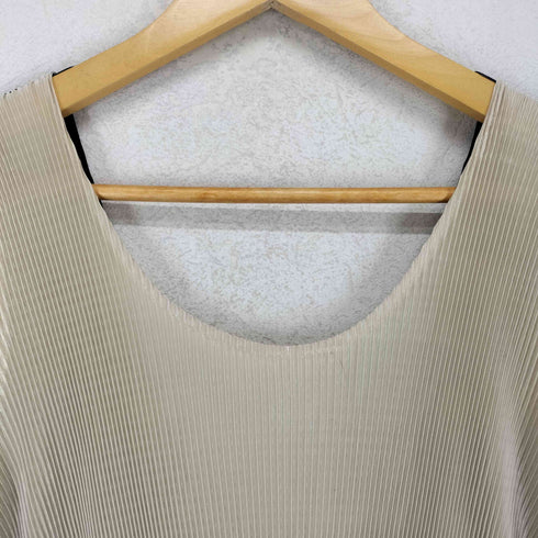 イッセイミヤケ ISSEY MIYAKE 94SS バイカラープリーツキャミワンピース レディース JPN:L