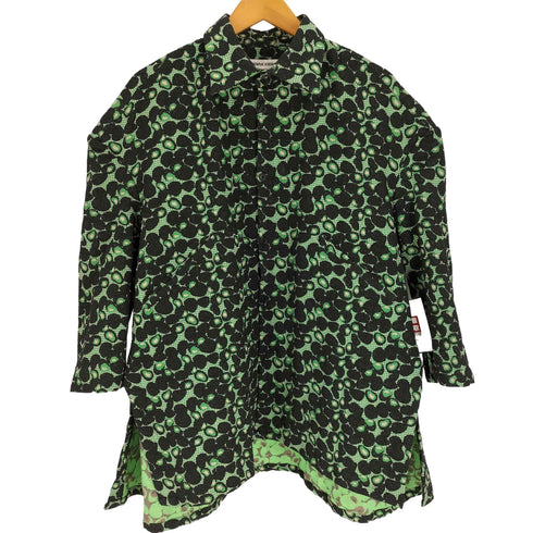 ヘンリックヴィブスコブ Henrik Vibskov 21AW A CRISP LAYER OF MADNESS LOVE U BLOUSE ラブユー ブラウス 総柄 オーバー サイズ シャツ メンズ import:M