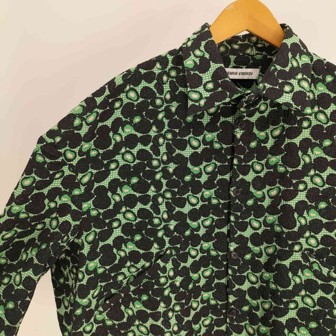 ヘンリックヴィブスコブ Henrik Vibskov 21AW A CRISP LAYER OF MADNESS LOVE U BLOUSE ラブユー ブラウス 総柄 オーバー サイズ シャツ メンズ import:M