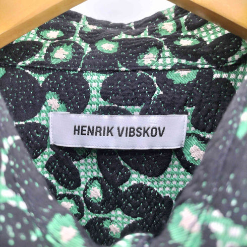 ヘンリックヴィブスコブ Henrik Vibskov 21AW A CRISP LAYER OF MADNESS LOVE U BLOUSE ラブユー ブラウス 総柄 オーバー サイズ シャツ メンズ import:M