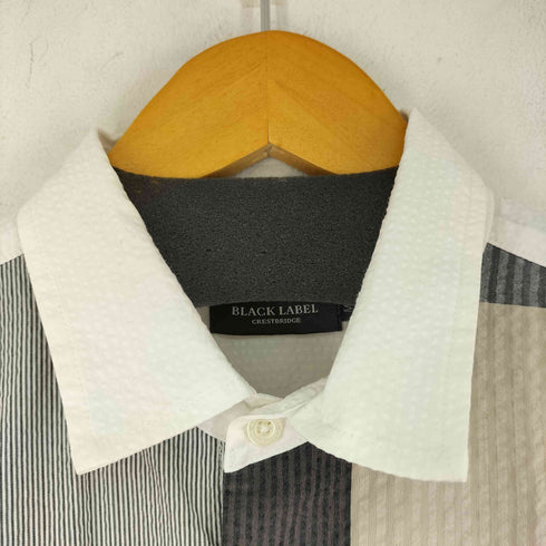 ブラックレーベルクレストブリッジ BLACK LABEL CRESTBRIDGE S/S BD シアサッカー チェックシャツ メンズ JPN:M