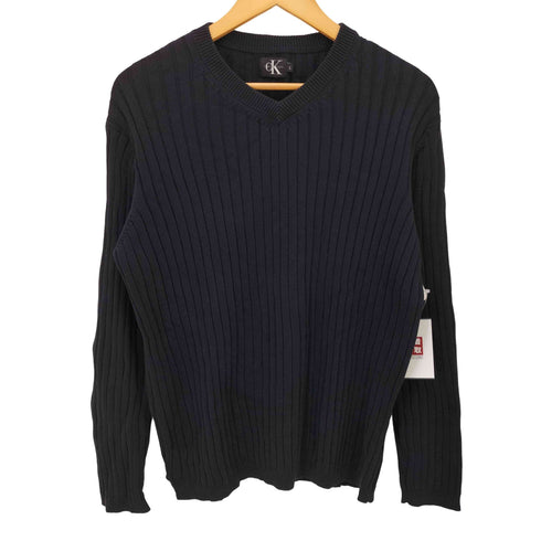 シーケーカルバンクライン ck Calvin Klein Vネック コットン リブ ニット メンズ import:L