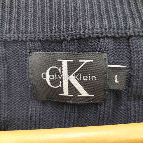 シーケーカルバンクライン ck Calvin Klein Vネック コットン リブ ニット メンズ import:L