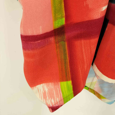 イッセイミヤケ ISSEY MIYAKE 変形 アシンメトリー チェック ノースリーブ カットソー レディース 2