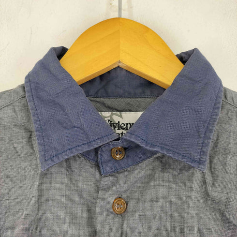 ヴィヴィアンウエストウッドマン Vivienne Westwood MAN オーブ刺繍 バイカラー L/Sシャツ メンズ 46