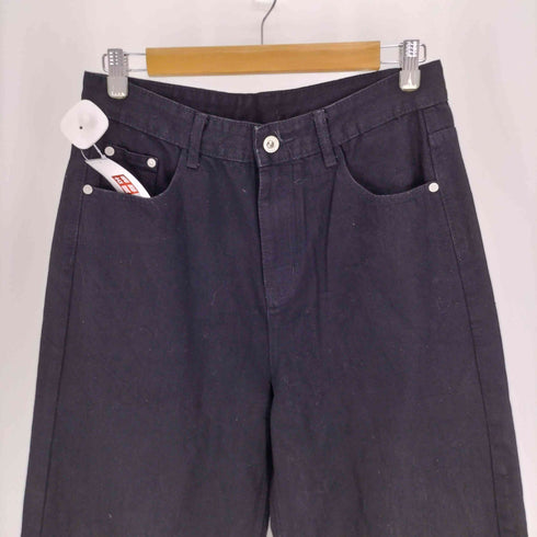 ASAPMODE Black Solid Loose Fit Jeans ブラック ソリッド ルーズ フィット ジーンズ デニム パンツ メンズ M