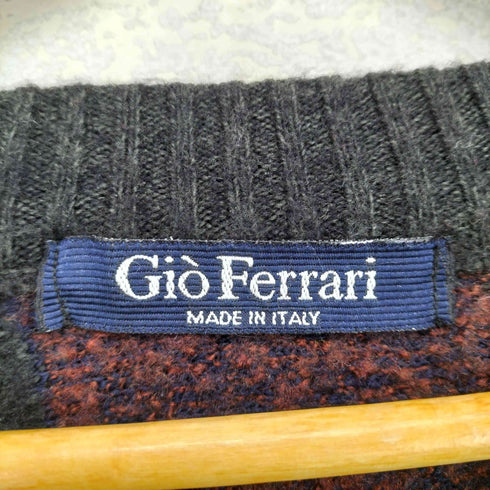 MADE IN ITALY 総柄3DVネックニット メンズ JPN:M