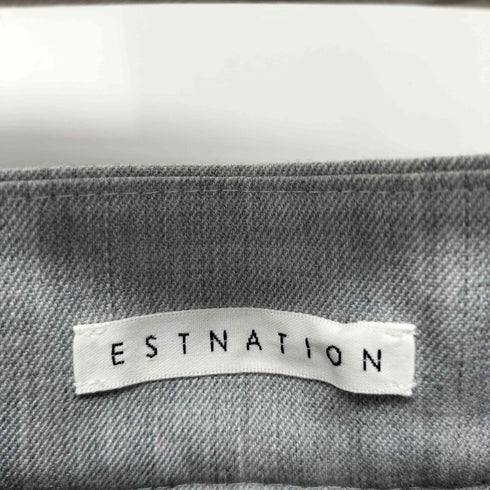 エストネーション ESTNATION ウールツイルタックワイドパンツ レディース JPN:38