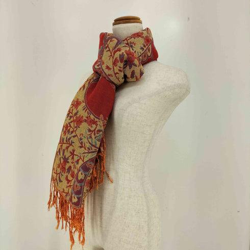 PASHMINA100 ラメ 総柄ストール レディース