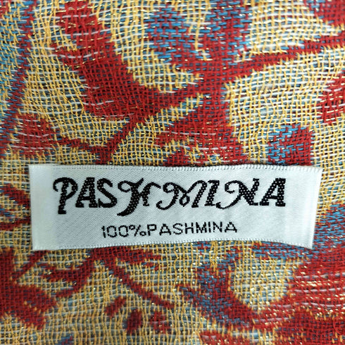 PASHMINA100 ラメ 総柄ストール レディース