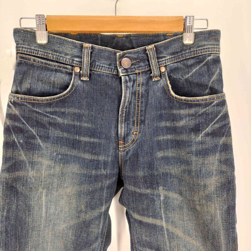 ラングラー Wrangler 革パッチ インディゴ 濃紺 ストレート デニム パンツ メンズ 29