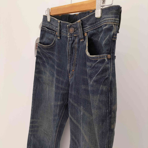 ラングラー Wrangler 革パッチ インディゴ 濃紺 ストレート デニム パンツ メンズ 29