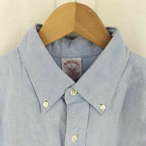 ブルックスブラザーズ BROOKS BROTHERS USA製 刺繍ロゴ ボタンダウン ロングスリーブシャツ メンズ import:L