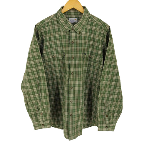 カーハート Carhartt 刺繍ロゴ ボタンダウンシャツ メンズ 2XL