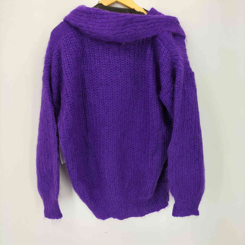アクリルモヘア ショールカラ―ニット メンズ import:L