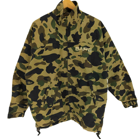 アベイシングエイプ BAPE by A BATHING APE 90S 1st カモ ロゴプリント アーム デタッチャブル スタンドネック ナイロン ジャケット レイン ジャケット メンズ JPN:M