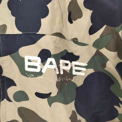 アベイシングエイプ BAPE by A BATHING APE 90S 1st カモ ロゴプリント アーム デタッチャブル スタンドネック ナイロン ジャケット レイン ジャケット メンズ JPN:M