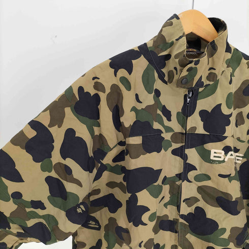 アベイシングエイプ BAPE by A BATHING APE 90S 1st カモ ロゴプリント アーム デタッチャブル スタンドネック ナイロン ジャケット レイン ジャケット メンズ JPN:M