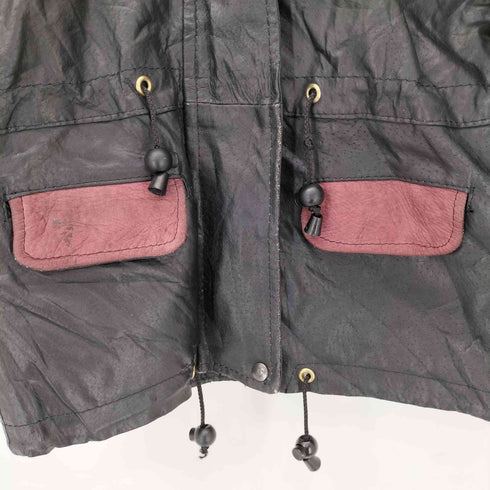 フードファー コンビレザー ジャケット レディース import:S